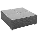 vidaXL 6-piece Lounge Set with Cushions Poly Rattan Black
