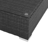 vidaXL 6-piece Lounge Set with Cushions Poly Rattan Black