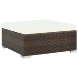 vidaXL 6-piece Lounge Set with Cushions Poly Rattan Brown