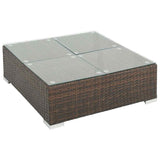 vidaXL 6-piece Lounge Set with Cushions Poly Rattan Brown