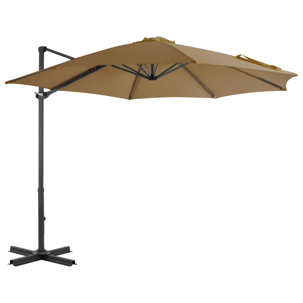 vidaXL Zweefparasol met aluminium paal 250x250 cm bordeauxrood