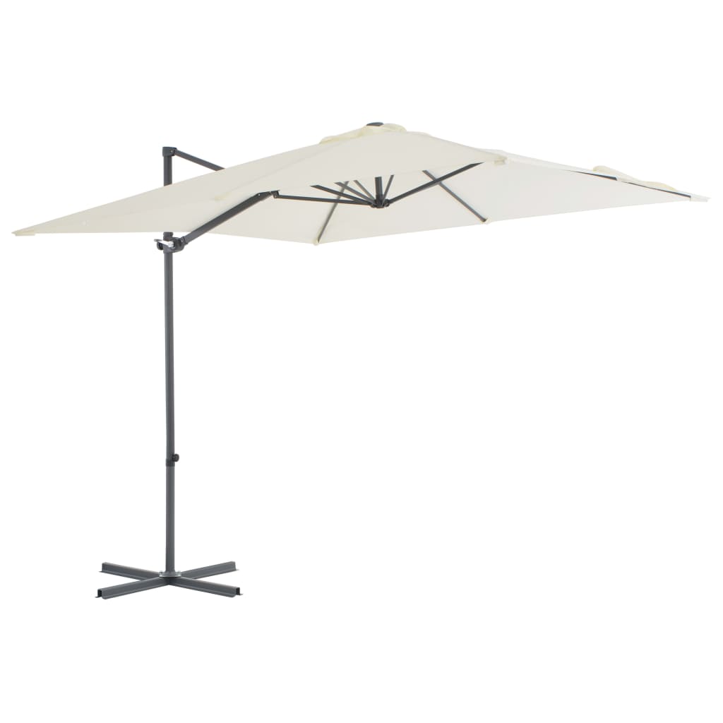 vidaXL Zweefparasol met stalen paal 250x250 cm bordeauxrood