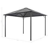 vidaXL Gazebo with curtain 3x3 m aluminium black