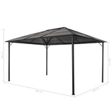 vidaXL Gazebo with Roof 3x3 m Aluminium Anthracite
