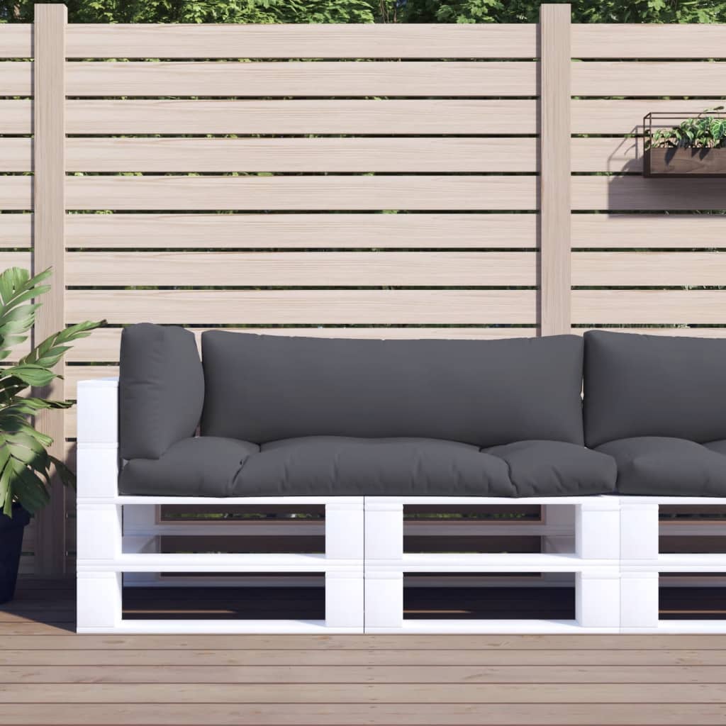 vidaXL Coussin de palette 58x58x10 cm acier noir