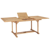 vidaXL Tuintafel verlengbaar 110-160x80x75 cm massief teakhout