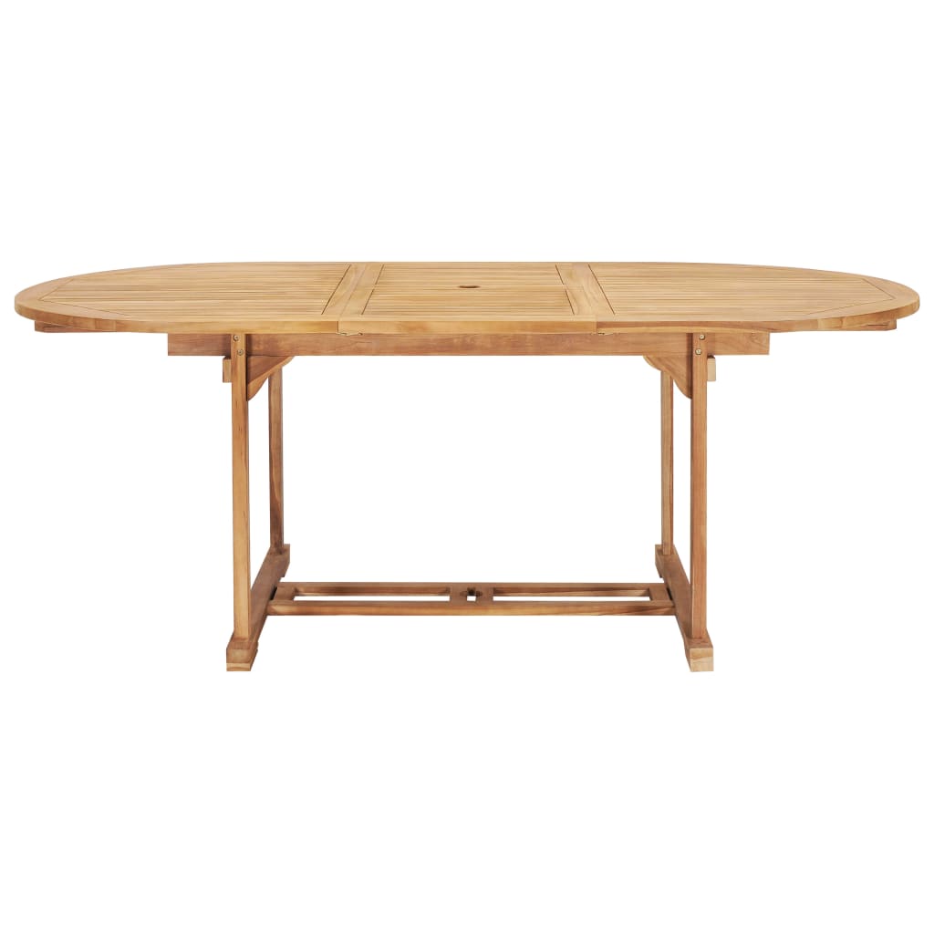 vidaXL Tuintafel verlengbaar 110-160x80x75 cm massief teakhout
