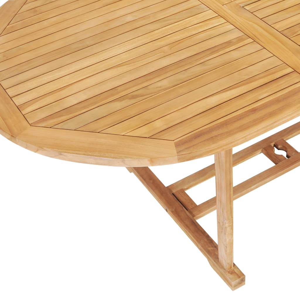 vidaXL Tuintafel verlengbaar 110-160x80x75 cm massief teakhout