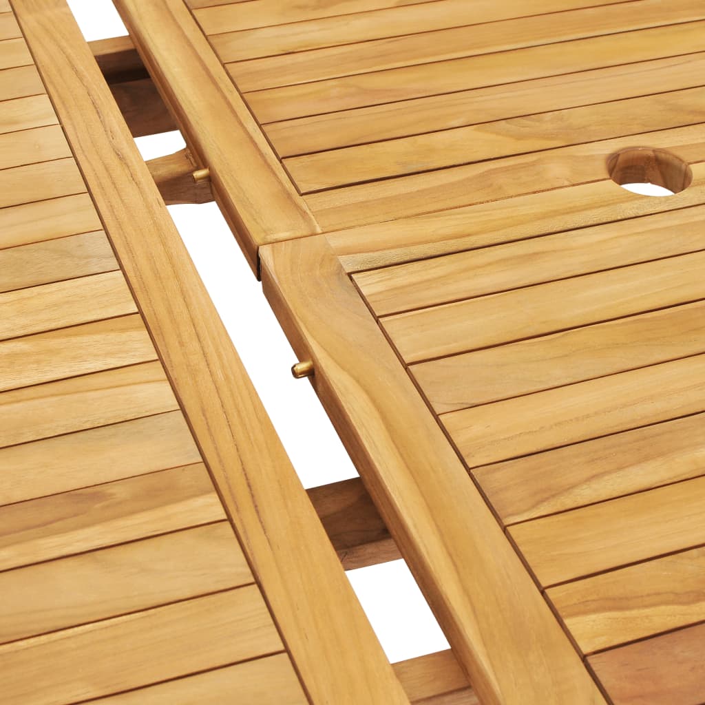 vidaXL Tuintafel verlengbaar 110-160x80x75 cm massief teakhout