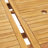 vidaXL Tuintafel verlengbaar 110-160x80x75 cm massief teakhout