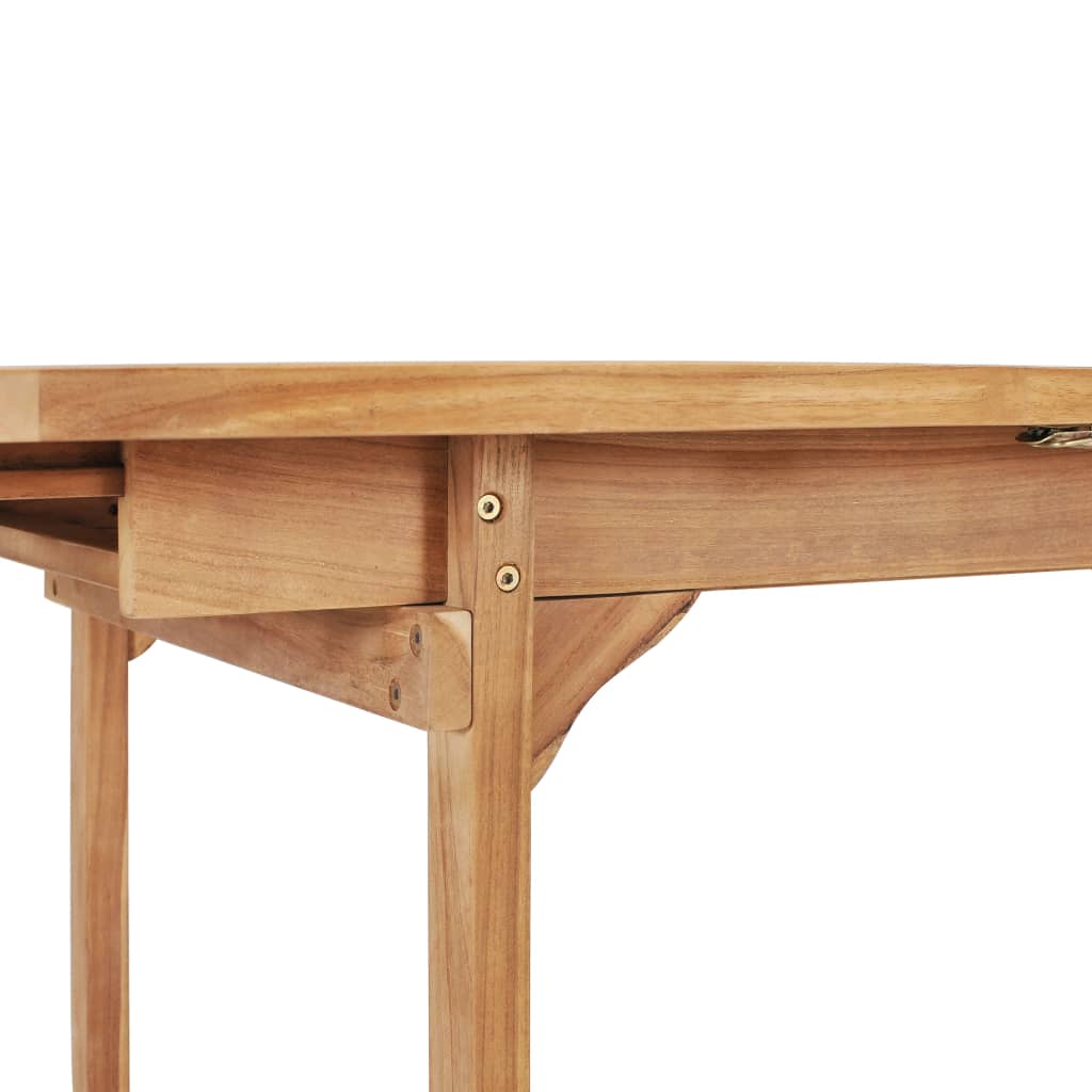 vidaXL Tuintafel verlengbaar 110-160x80x75 cm massief teakhout