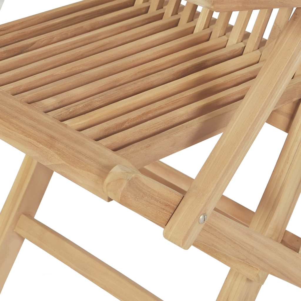 vidaXL 9-delige Tuinset massief teakhout