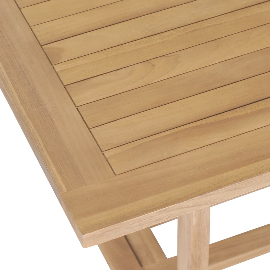 vidaXL 9-delige Tuinset massief teakhout