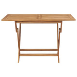 vidaXL Tuintafel inklapbaar 120x70x75 cm massief teakhout grijs