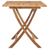 vidaXL Tuintafel inklapbaar 120x70x75 cm massief teakhout grijs