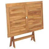 vidaXL Tuintafel inklapbaar 120x70x75 cm massief teakhout grijs