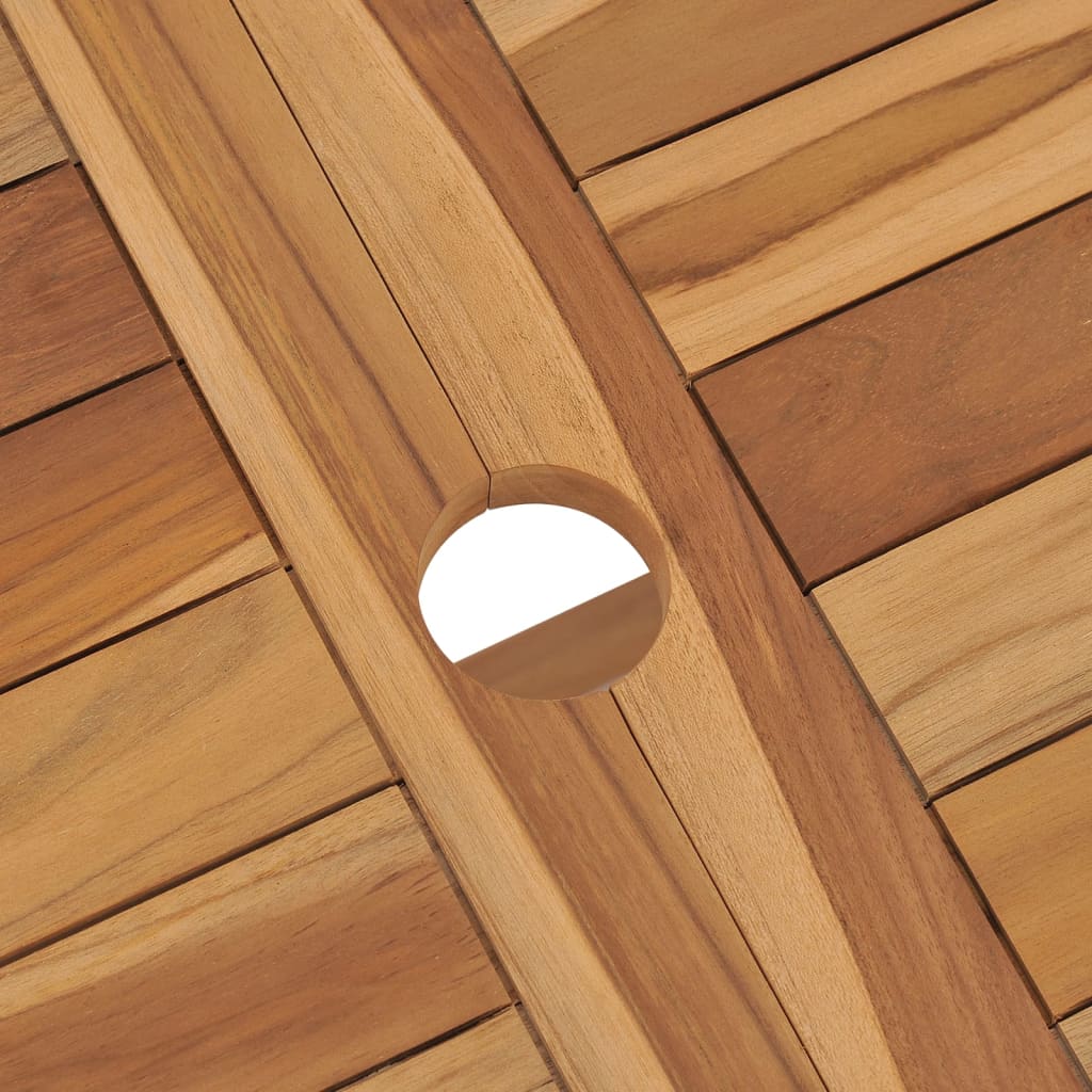 vidaXL Tuintafel inklapbaar 120x70x75 cm massief teakhout grijs