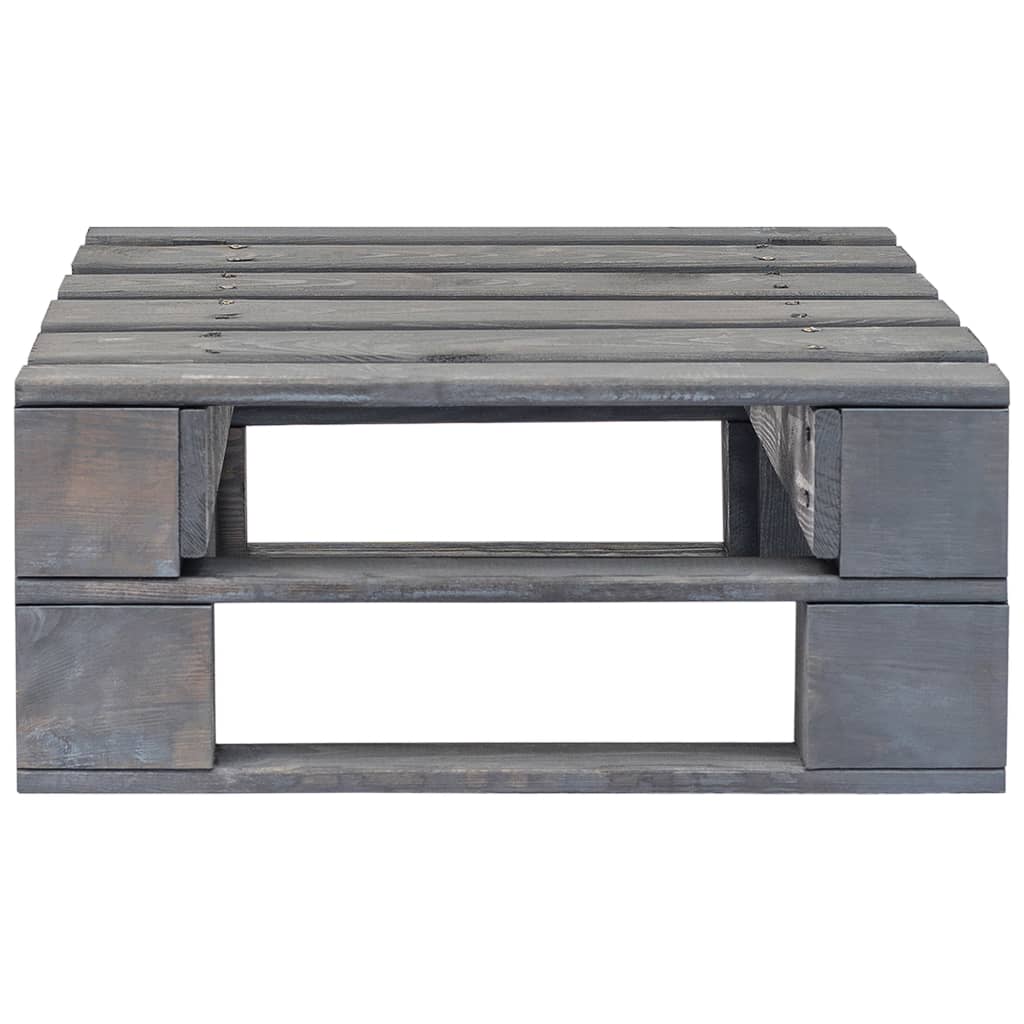 vidaXL Tuinhocker pallet hout grijs
