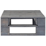 vidaXL Tuinhocker pallet hout grijs