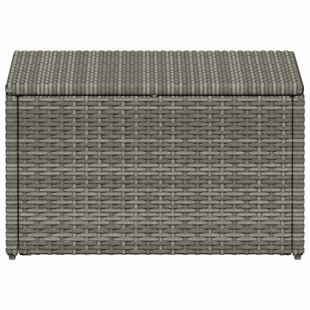 vidaXL Loungeset met kussens 4-delig poly rattan grijs