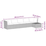 vidaXL Loungeset met kussens 4-delig poly rattan grijs