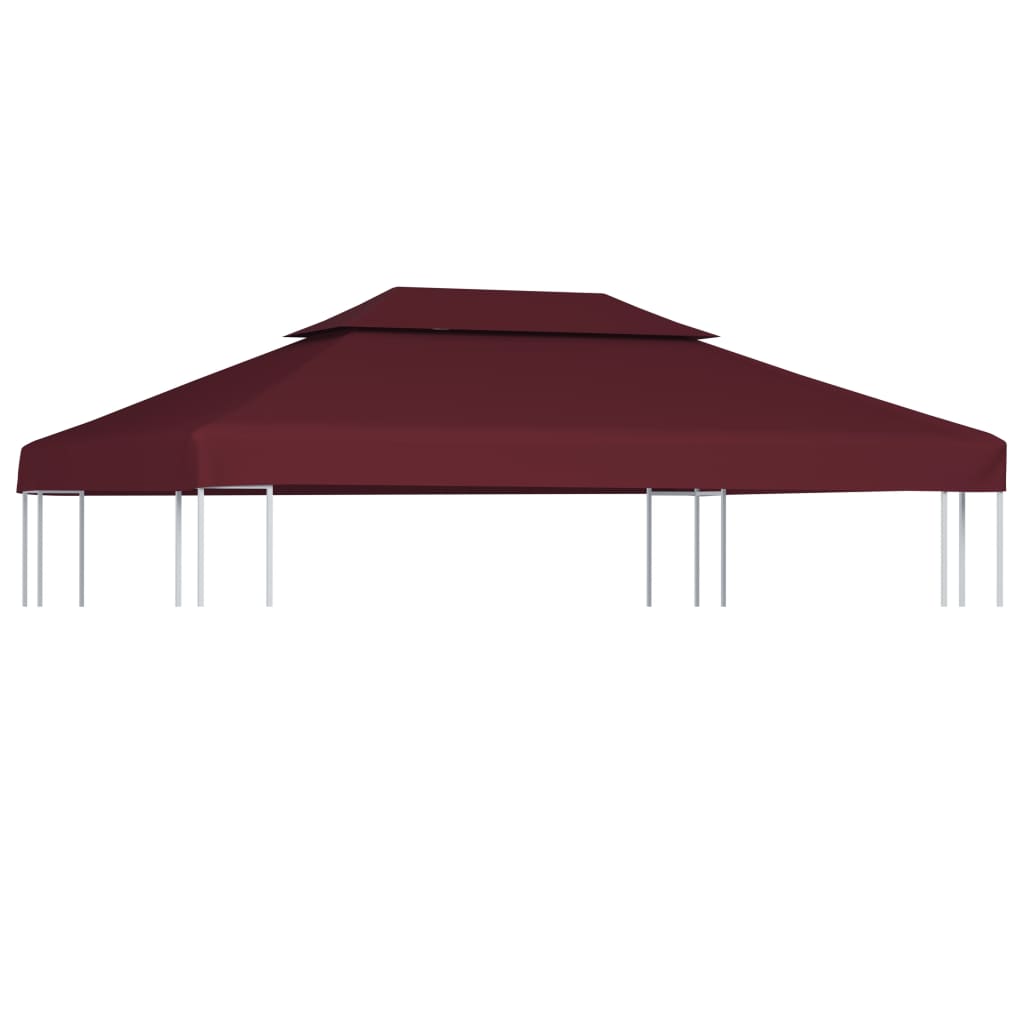 vidaXL Prieeldak 2-laags 4x3m 310 g/m² antracietkleurig