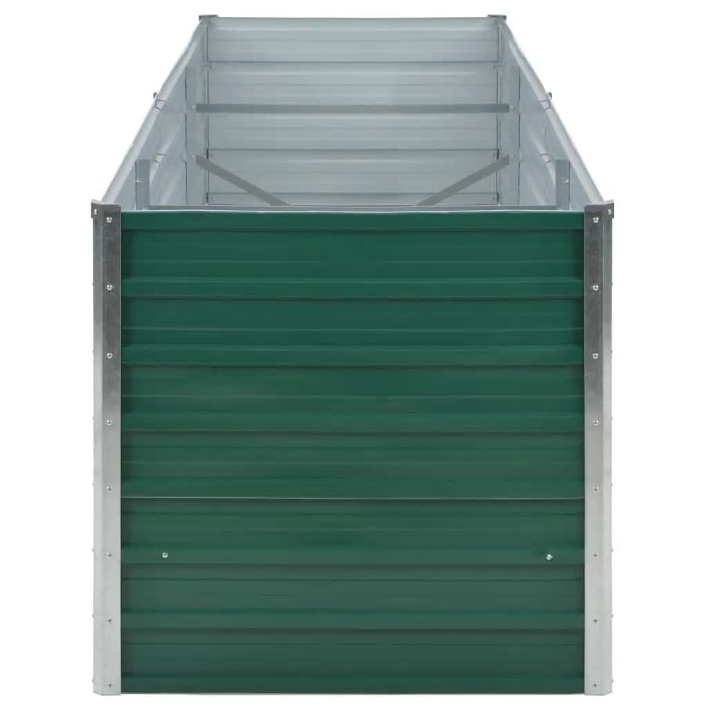 vidaXL Plantenbak verhoogd 240x80x77 cm gegalvaniseerd staal groen