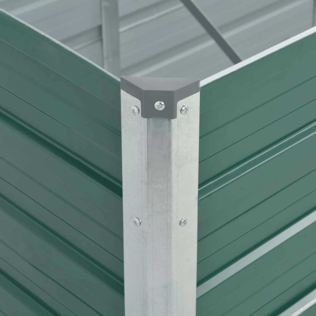 vidaXL Plantenbak verhoogd 240x80x77 cm gegalvaniseerd staal groen