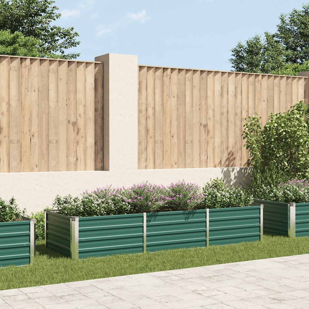 vidaXL Plantenbak verhoogd 240x80x77 cm gegalvaniseerd staal groen