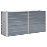 vidaXL Plantenbak verhoogd 160x80x77 cm gegalvaniseerd staal grijs