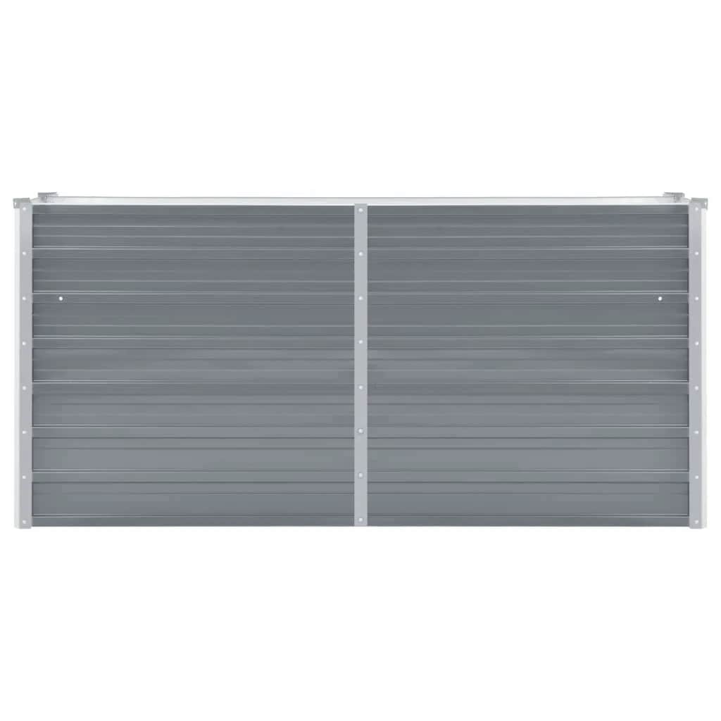 vidaXL Plantenbak verhoogd 160x80x77 cm gegalvaniseerd staal grijs
