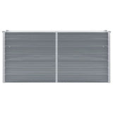 vidaXL Plantenbak verhoogd 160x80x77 cm gegalvaniseerd staal grijs