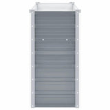 vidaXL Plantenbak verhoogd 160x80x77 cm gegalvaniseerd staal grijs