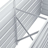 vidaXL Plantenbak verhoogd 160x80x77 cm gegalvaniseerd staal grijs