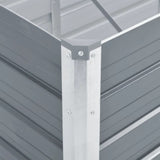 vidaXL Plantenbak verhoogd 160x80x77 cm gegalvaniseerd staal grijs
