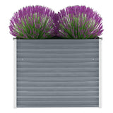 vidaXL Plantenbak verhoogd 160x80x77 cm gegalvaniseerd staal grijs