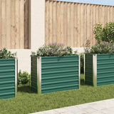 vidaXL Plantenbak verhoogd 240x80x77 cm gegalvaniseerd staal groen