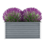 vidaXL Plantenbak verhoogd 160x80x77 cm gegalvaniseerd staal grijs