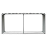 vidaXL Firewood Shed 330x92x153 cm Galvanized Steel Grey
