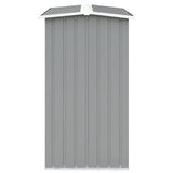 vidaXL Firewood Shed 330x92x153 cm Galvanized Steel Grey
