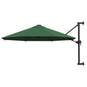 vidaXL Wandparasol met metalen paal 300 cm zandkleurig