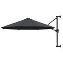 vidaXL Wandparasol met metalen paal 300 cm zandkleurig
