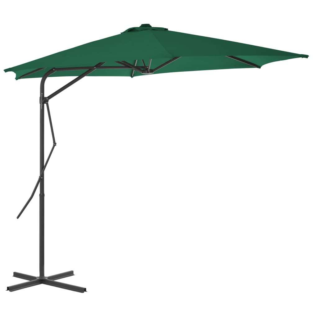vidaXL Parasol met stalen paal 300x230 cm bordeauxrood