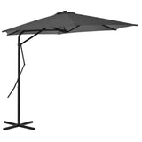 vidaXL Parasol met stalen paal 300x230 cm bordeauxrood