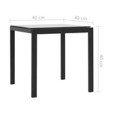 vidaXL Ligbedden 2 st met tafel poly rattan en textileen zwart