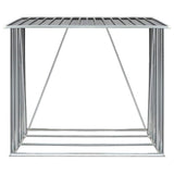 vidaXL Haardhoutschuur 163x83x154 cm gegalvaniseerd staal grijs