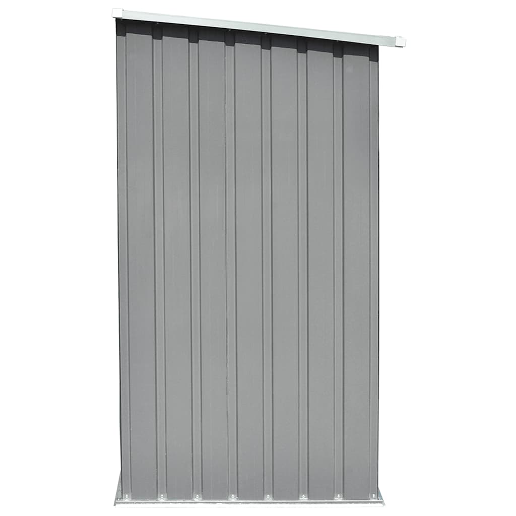 vidaXL Haardhoutschuur 163x83x154 cm gegalvaniseerd staal grijs
