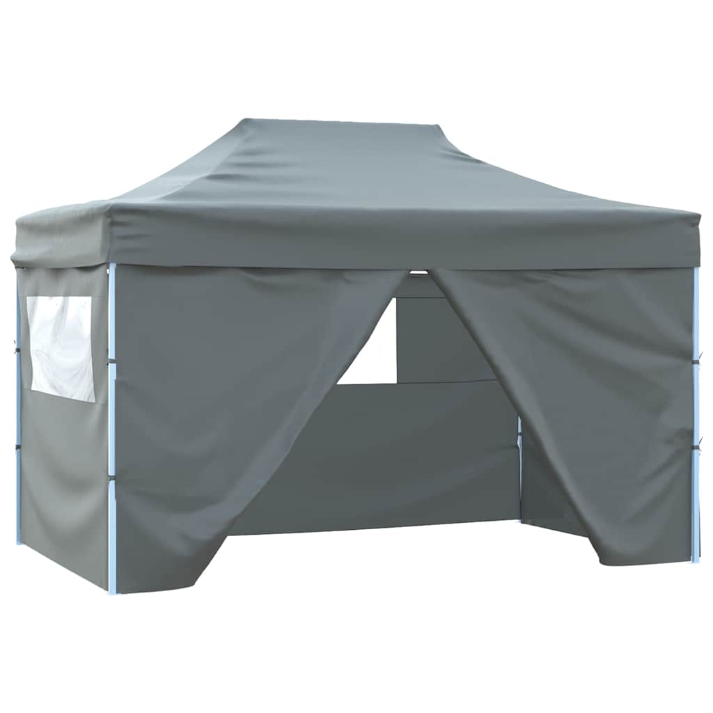vidaXL Pop-Up Party Tent with 4 Side Walls 3x4.5 m Blue