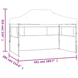 vidaXL Vouwtent met 3 wanden 3x4,5 m blauw