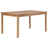 vidaXL Tuintafel 140x80x77 cm massief teakhout
